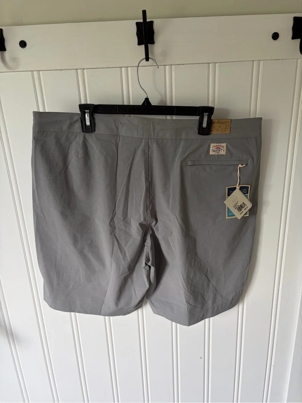 Faherty NWT Men's All Day Shorts Size 40 Ice-Ice Grey MSC0007 Hybrid Quick-Dry